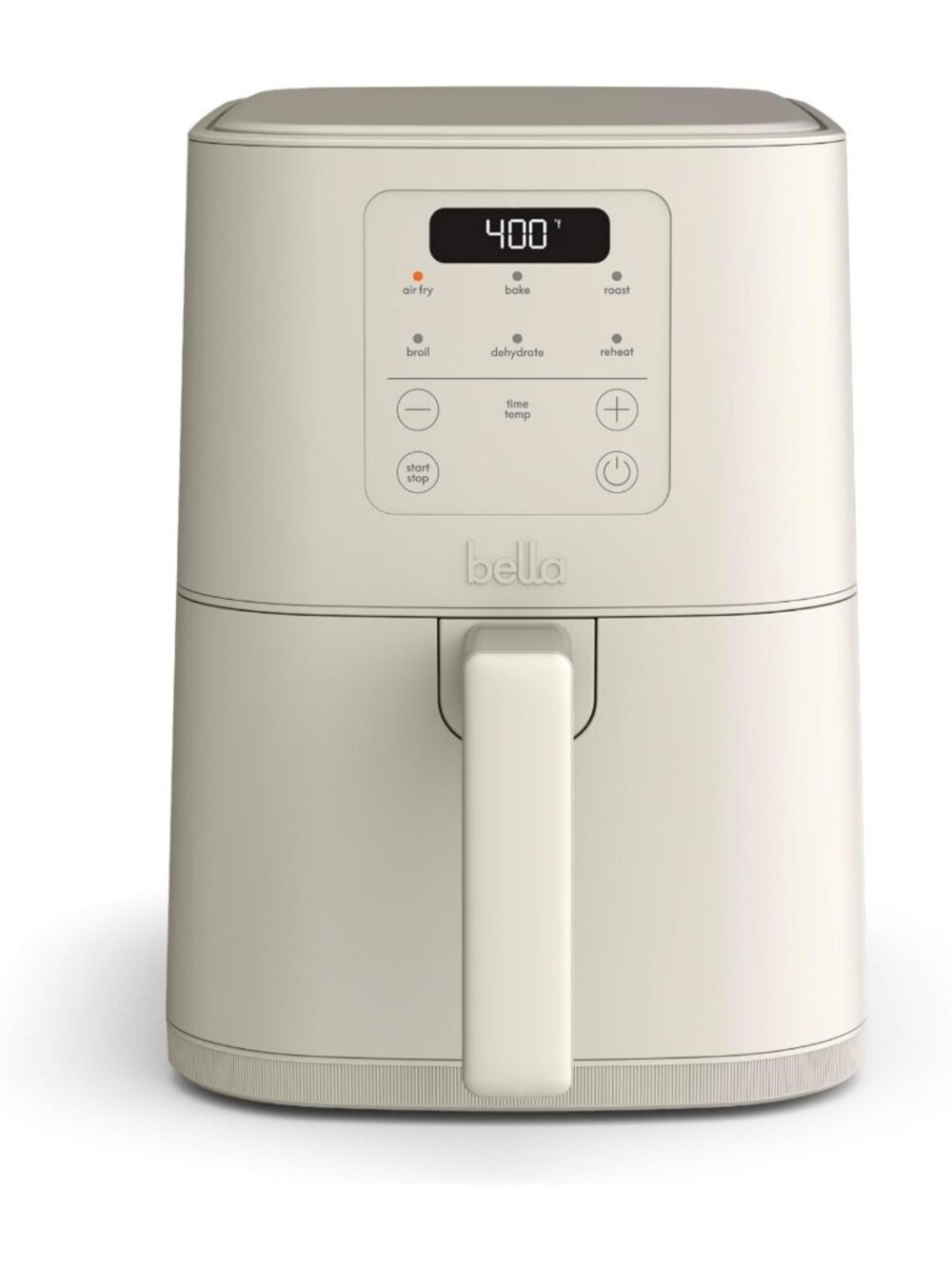 Versatile 4qt Slim Air Fryer - Non-Toxic Coating, Compact Design, Oatmilk Color